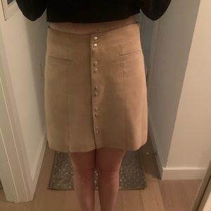 Intermix Faux Suede Skirt
